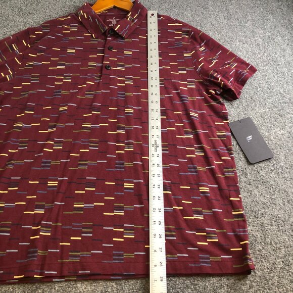 Fabletics 24-7 Polo Shirt Mens XL Red Performance Stretch 4 Way NWT - Picture 5 of 8